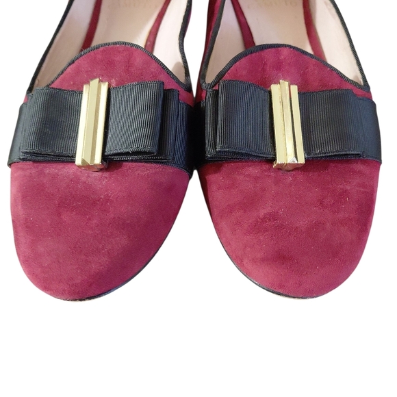 Vince Camuto Rowley Burgundy Suede Pointed Toe Flats Size 8 - Picture 3 of 10